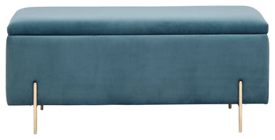 Mystica Ottoman Storage Bench Teal