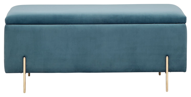 Mystica Ottoman Storage Bench Teal