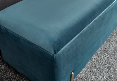 Mystica Ottoman Storage Bench Teal