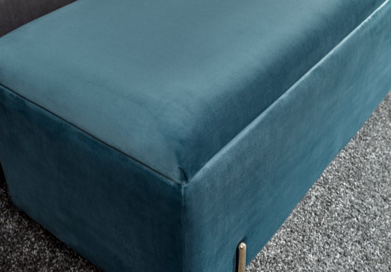 Mystica Ottoman Storage Bench Teal