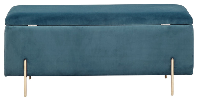 Mystica Ottoman Storage Bench Teal