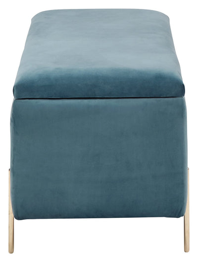 Mystica Ottoman Storage Bench Teal