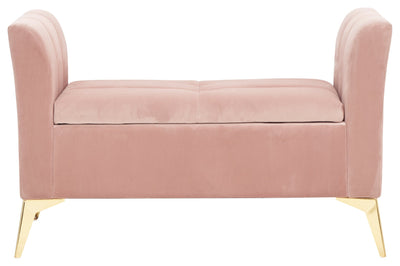 Pettine Ottoman Storage Bench Blush Pink