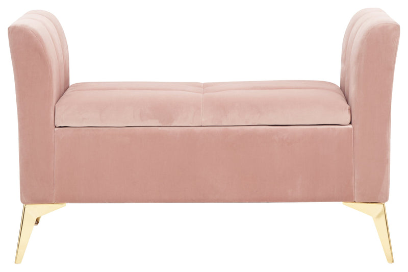 Pettine Ottoman Storage Bench Blush Pink