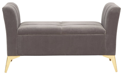 Pettine Ottoman Storage Bench Grey