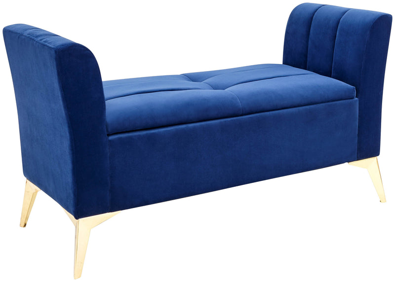 Pettine Ottoman Storage Bench Royal Blue