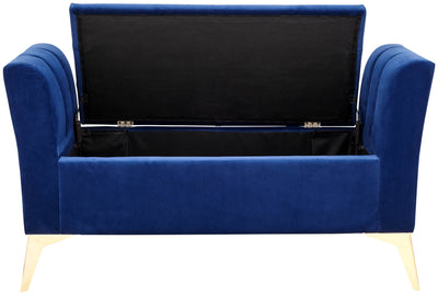 Pettine Ottoman Storage Bench Royal Blue