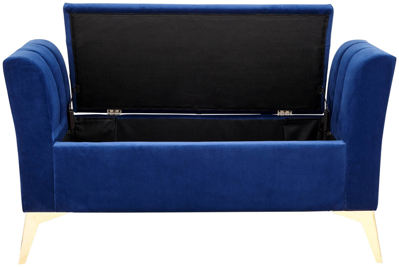 Pettine Ottoman Storage Bench Royal Blue