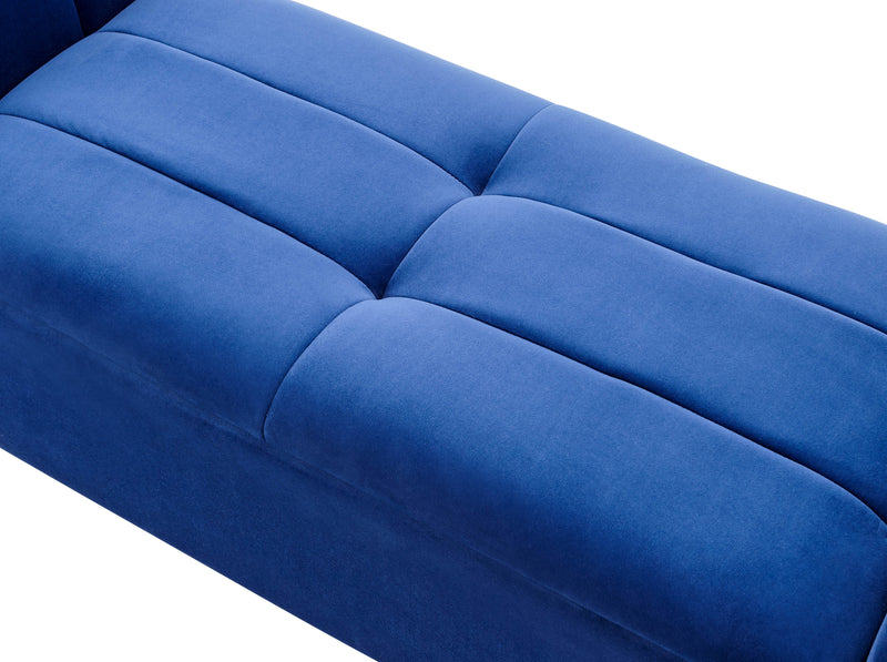 Pettine Ottoman Storage Bench Royal Blue