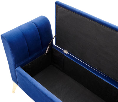 Pettine Ottoman Storage Bench Royal Blue