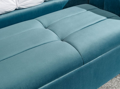 Pettine Ottoman Storage Bench Teal