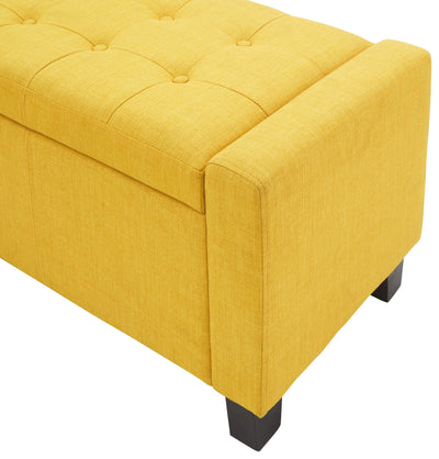 Verona Ottoman Bench Mustard Fabric