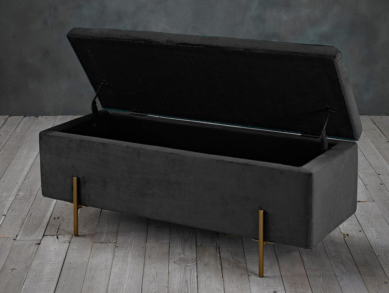 Lola Storage Ottoman Grey