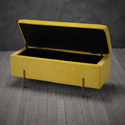 Lola Storage Ottoman Mustard