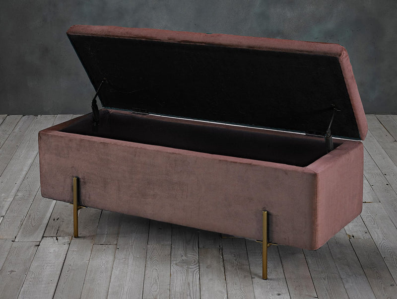 Lola Storage Ottoman Pink