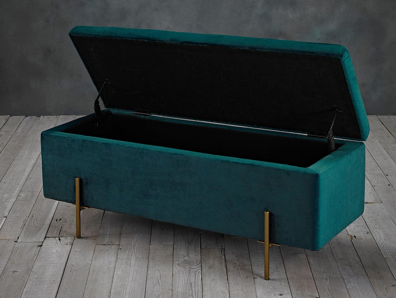 Lola Storage Ottoman Teal