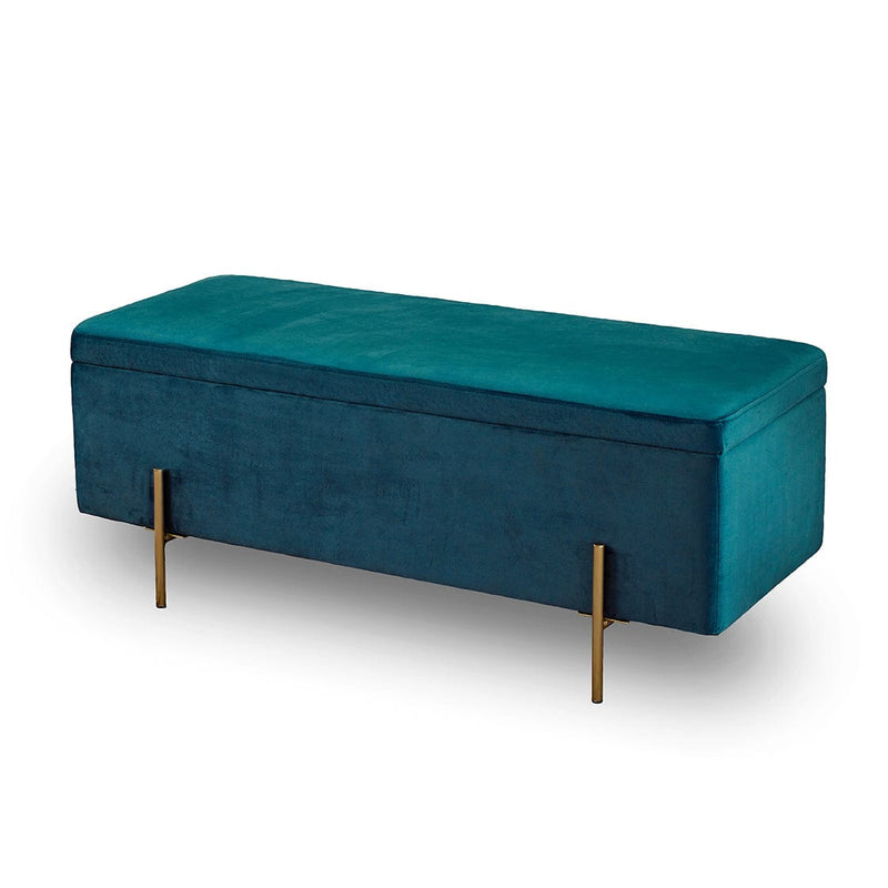 Lola Storage Ottoman Teal