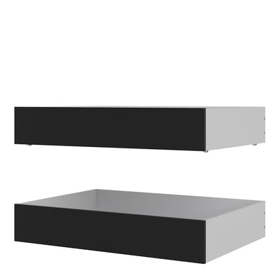 Naia - Naia Set of 2 Underbed Drawers (for Single or Double beds) in Black Matt