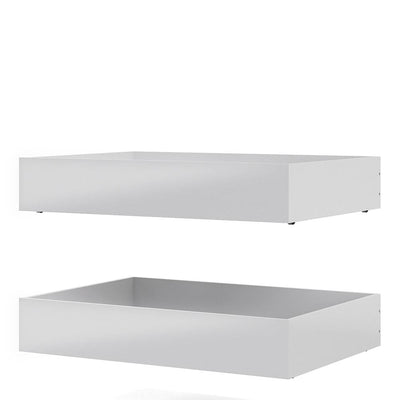 Naia - Naia Set of 2 Underbed Drawers (for Single or Double beds) in White High Gloss