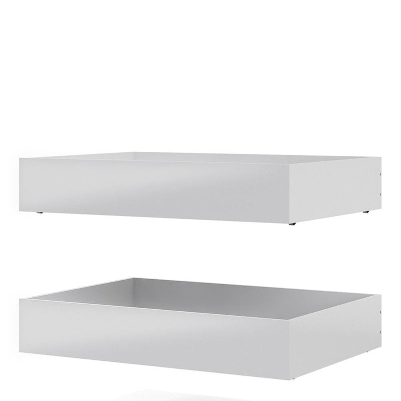 Naia - Naia Set of 2 Underbed Drawers (for Single or Double beds) in White High Gloss