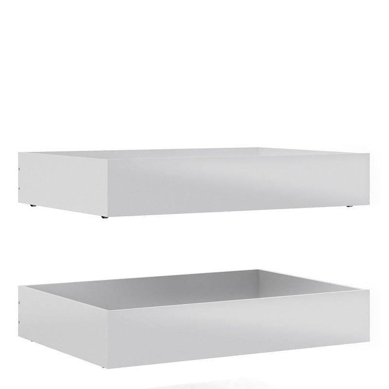 Naia - Naia Set of 2 Underbed Drawers (for Single or Double beds) in White High Gloss