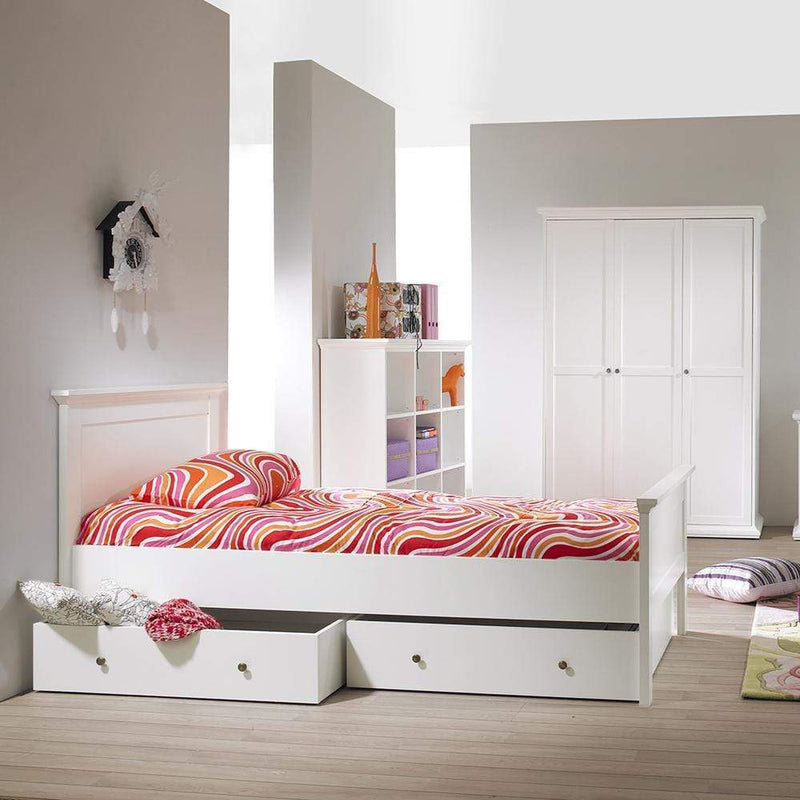 Paris - Underbed Storage Drawer for Single Bed in White