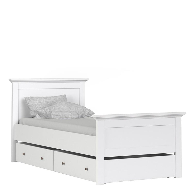 Paris - Underbed Storage Drawer for Single Bed in White