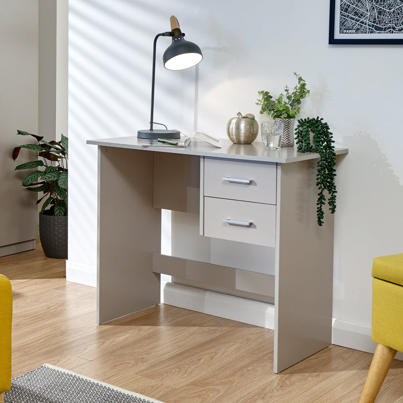 Panama 2 Drawer Desk Grey