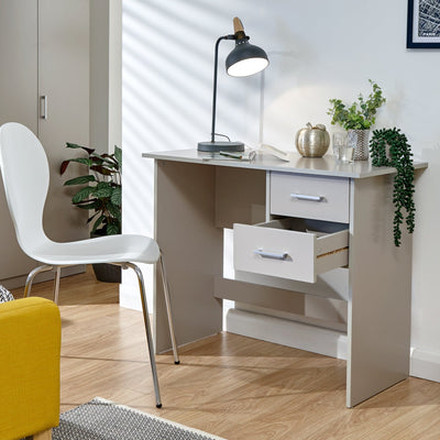 Panama 2 Drawer Desk Grey