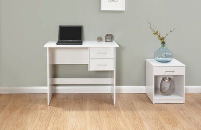 Panama 2 Drawer Desk White