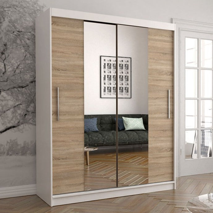 Vista 01 Sliding Mirror Door Wardrobe 150cm