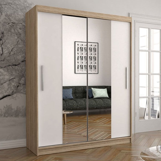 Vista 01 Sliding Mirror Door Wardrobe 150cm