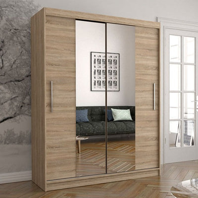 Vista 01 Sliding Mirror Door Wardrobe 150cm