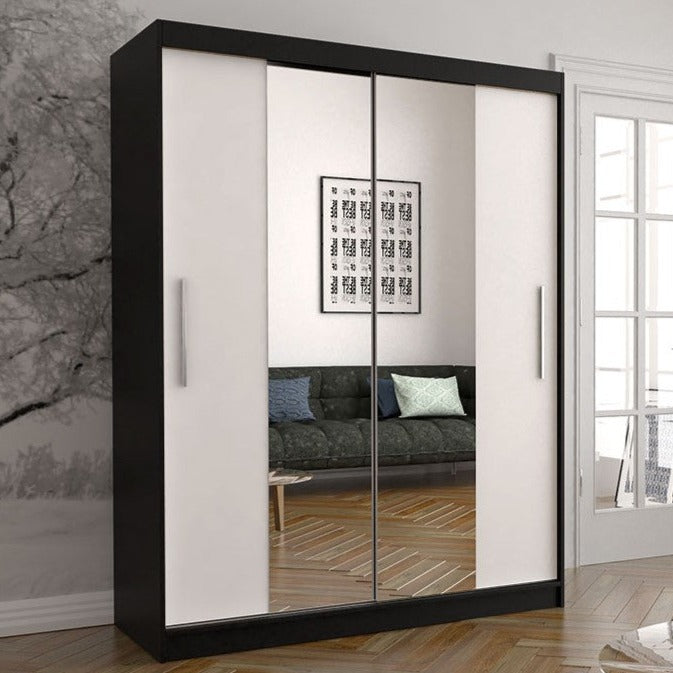 Vista 01 Sliding Mirror Door Wardrobe 150cm