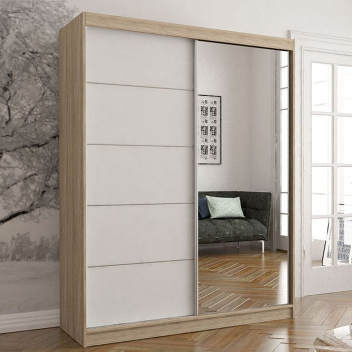 Vista 05 Mirrored Sliding Door Wardrobe 150cm