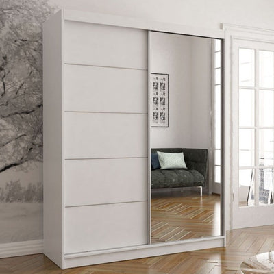 Vista 05 Mirrored Sliding Door Wardrobe 150cm