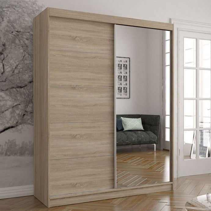 Vista 05 Mirrored Sliding Door Wardrobe 150cm