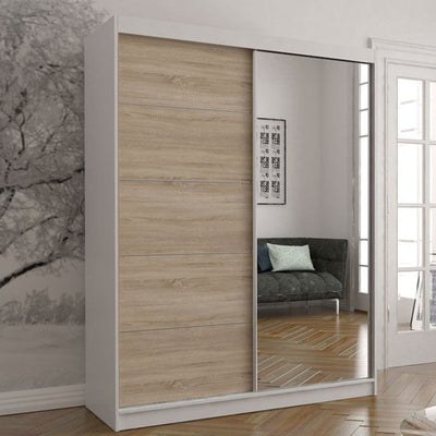 Vista 05 Mirrored Sliding Door Wardrobe 150cm