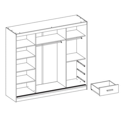 Jameca Sliding Door Wardrobe 203cm