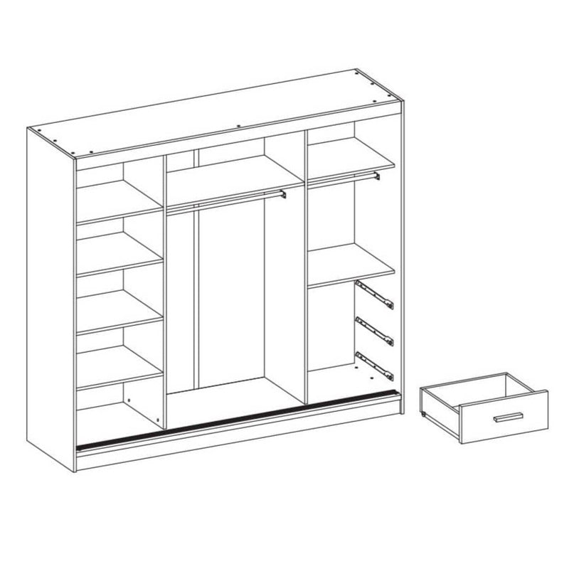 Jameca Sliding Door Wardrobe 203cm