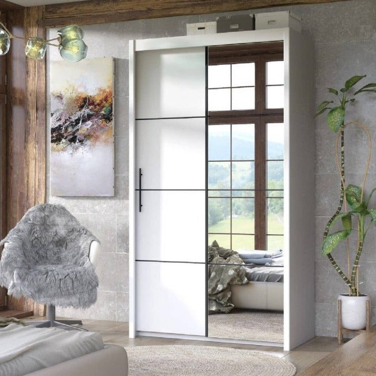 Arte-N Wiki IX 200cm Sliding Door Wardrobe - 2 Colours