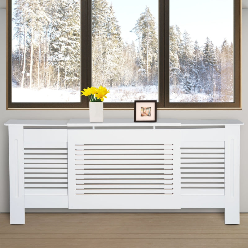 Extendable MDF Radiator Cover - White