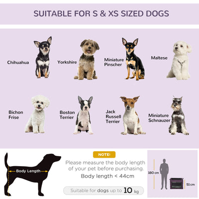 PawHut Pet Carrier Portable Cat Carrier Foldable Dog Bag for Miniature and Small Dogs, 69 x 51 x 51 cm, Purple