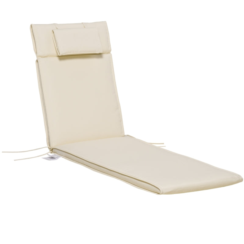 Garden Lounger Cushion- Cream White