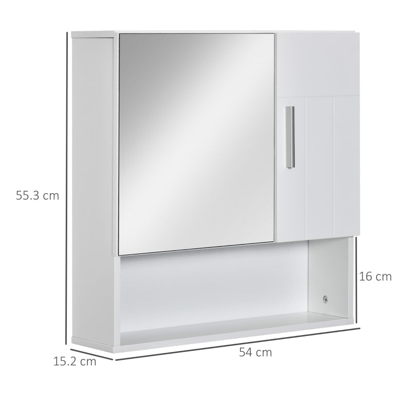 Bathroom Mirror Cabinet, White