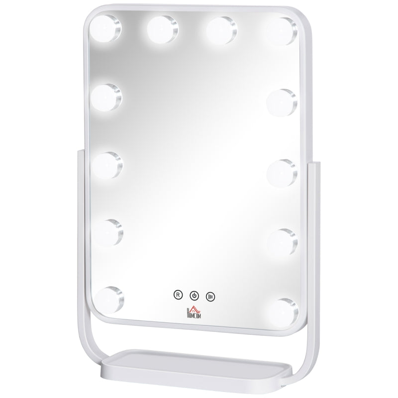 Hollywood Makeup Mirror With LED Lights, White