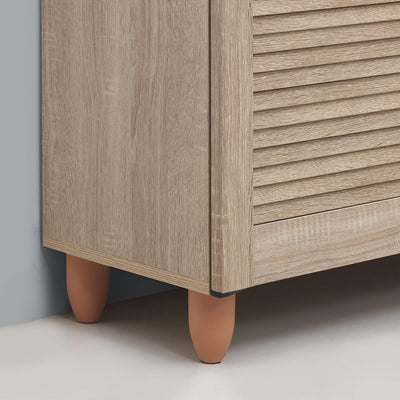 Essentials 2 Door Shoe Cabinet in Oak