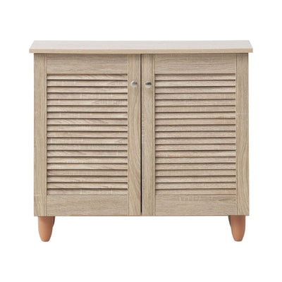 Essentials 2 Door Shoe Cabinet in Oak