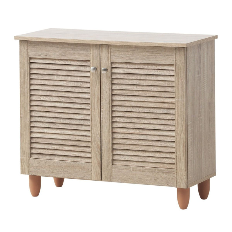 Essentials 2 Door Shoe Cabinet in Oak