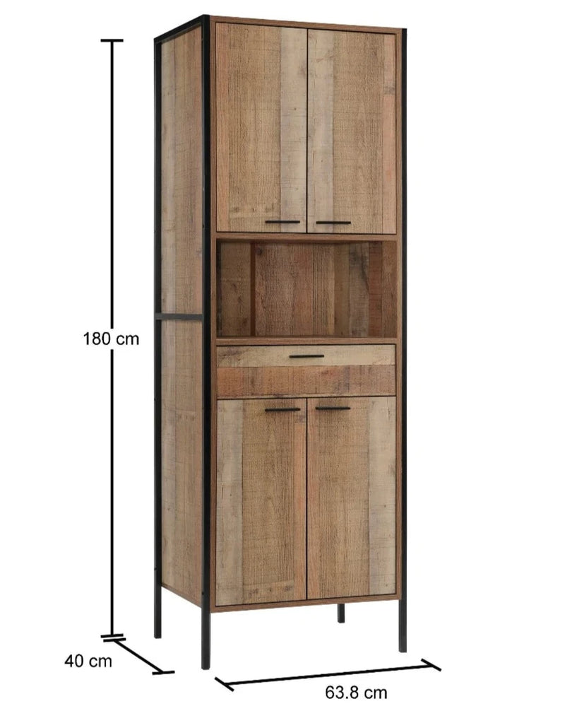 Stretton Tall Storage & Display Cabinet with 4 Doors